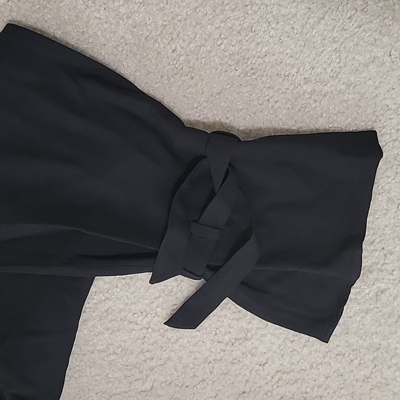 & Other Stories belted high rise tie bottom wool blend pants Sz 8 - Picture 4 of 10